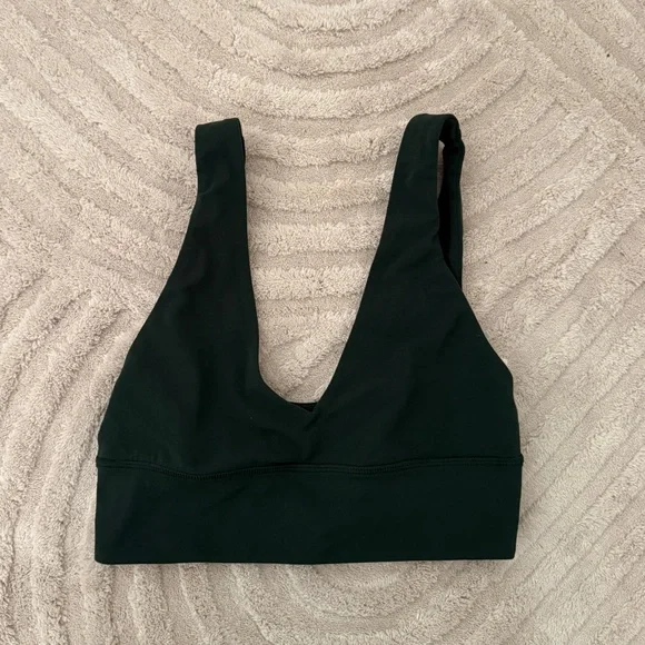 Lululemon Align V-Neck Bra Tank Rainforest Green Size 6 - Picture 4 of 5